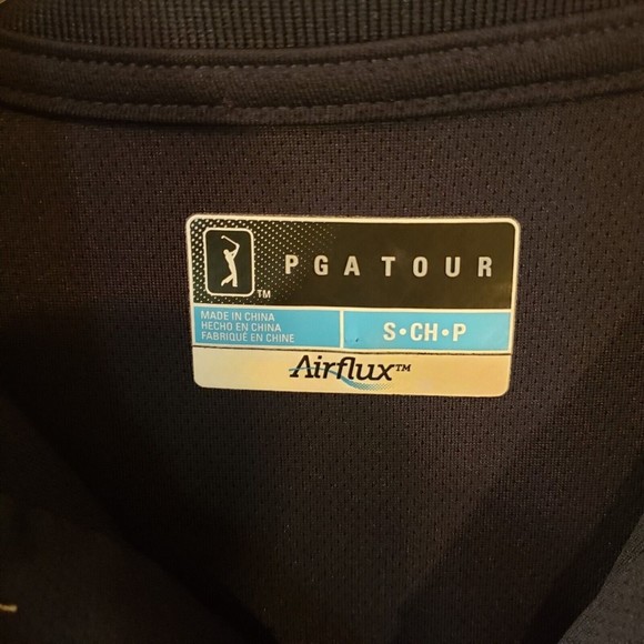 PGA Tour Men's Small Navy Blue Airflux Polo - Picture 2 of 5